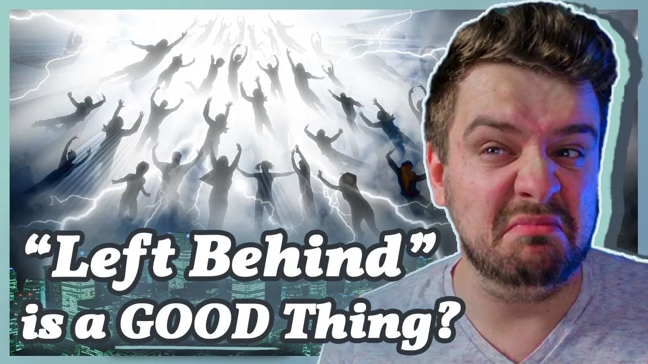 Open Bible with a video title overlay reading The Rapture is a Big Nothing-Burger