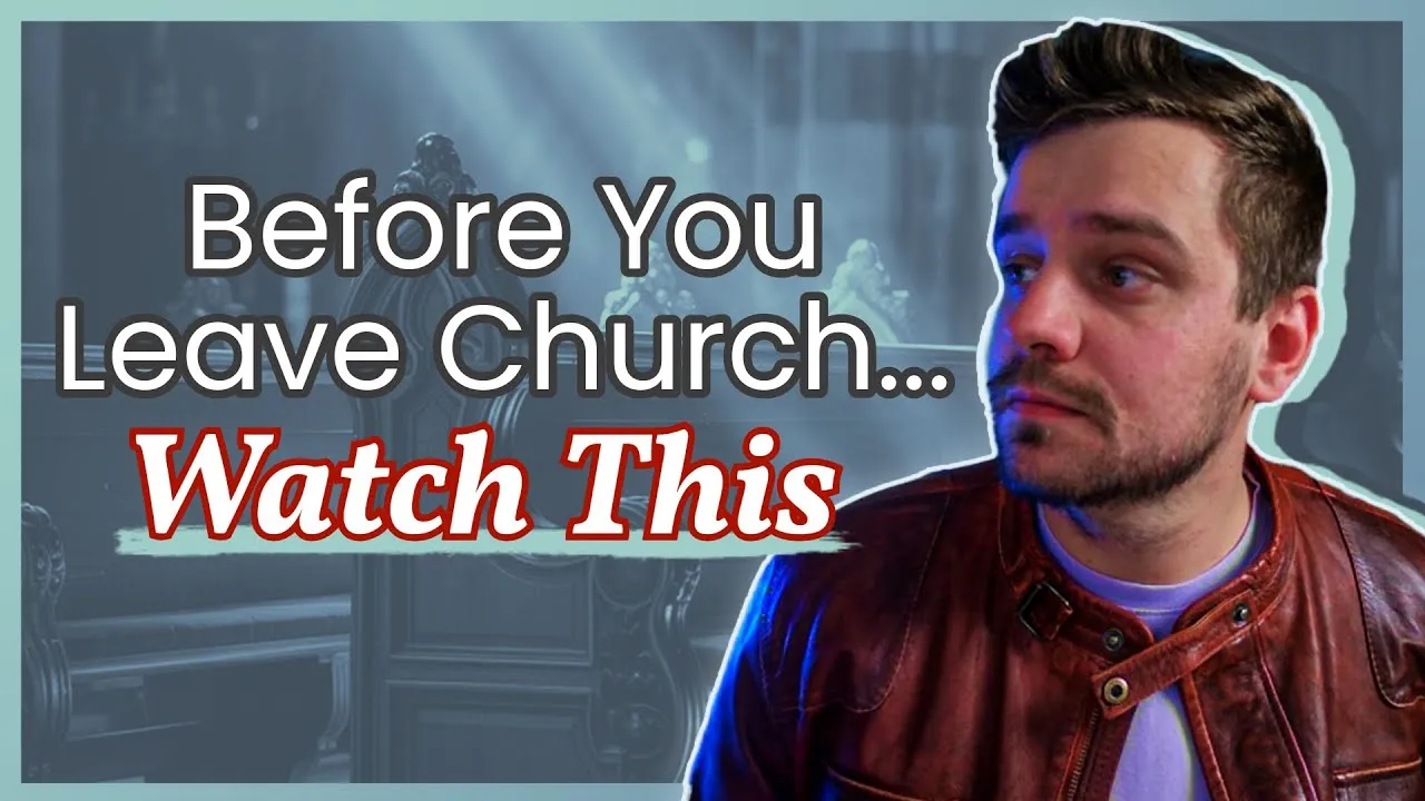 Thumbnail for the video 'Maybe You're Not Leaving Church, Maybe You're Finding It' with the title text on screen.